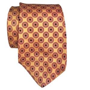 Vintage Austin Reed Of Regent Street Silk Tie - Red Flower Pattern Tie